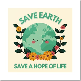 Save Earth, Save a Hope of Life Posters and Art